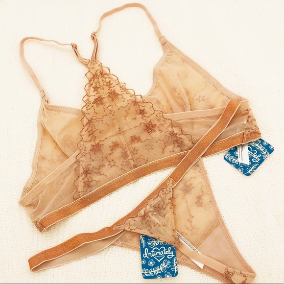 Free People Nude Combo Bralette Bra Set - Picture 2 of 2